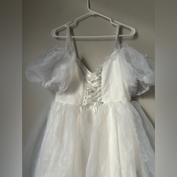 NWT sugar thrillz organza lace up mini puffy Dress size large - Picture 5 of 5